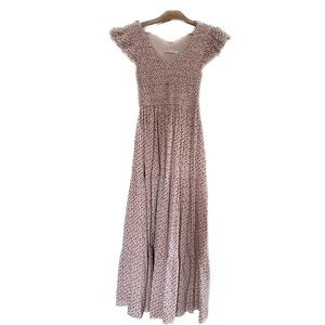 Christy Dawn XS The Bodie Dress in ditsy floral , flutter sleeve